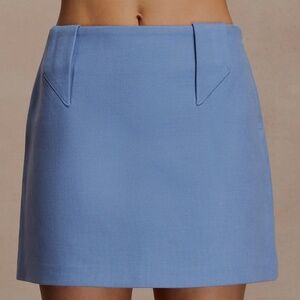 MESHKI Gina Suiting Mini Skirt - Ocean Blue (NWT)